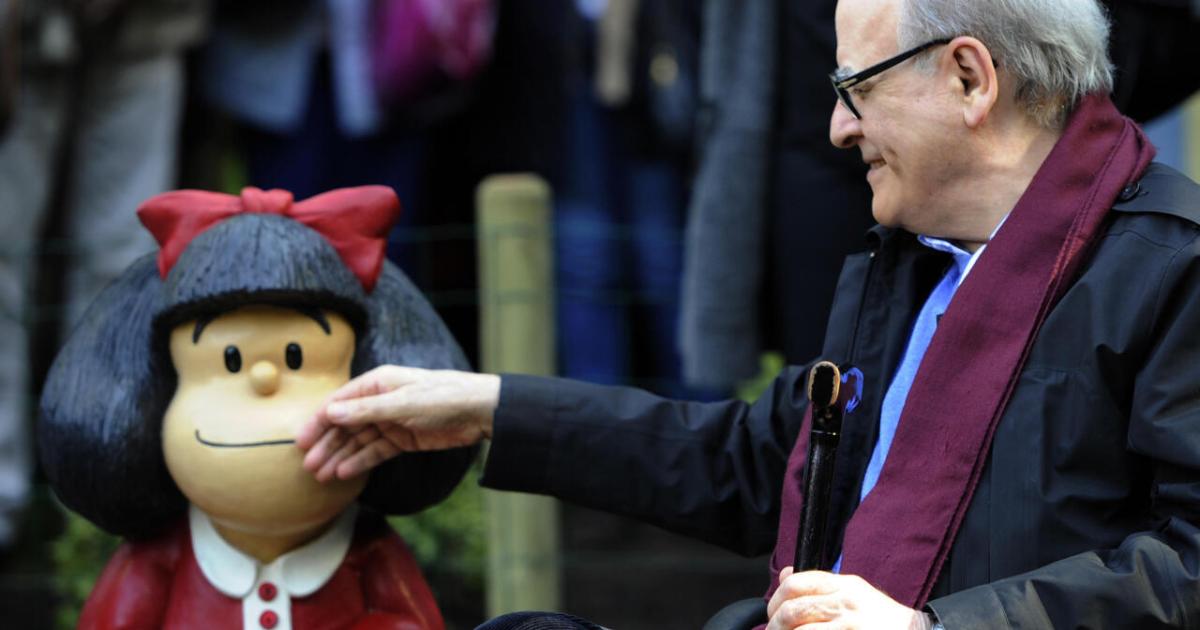Mafalda con Quino su creador