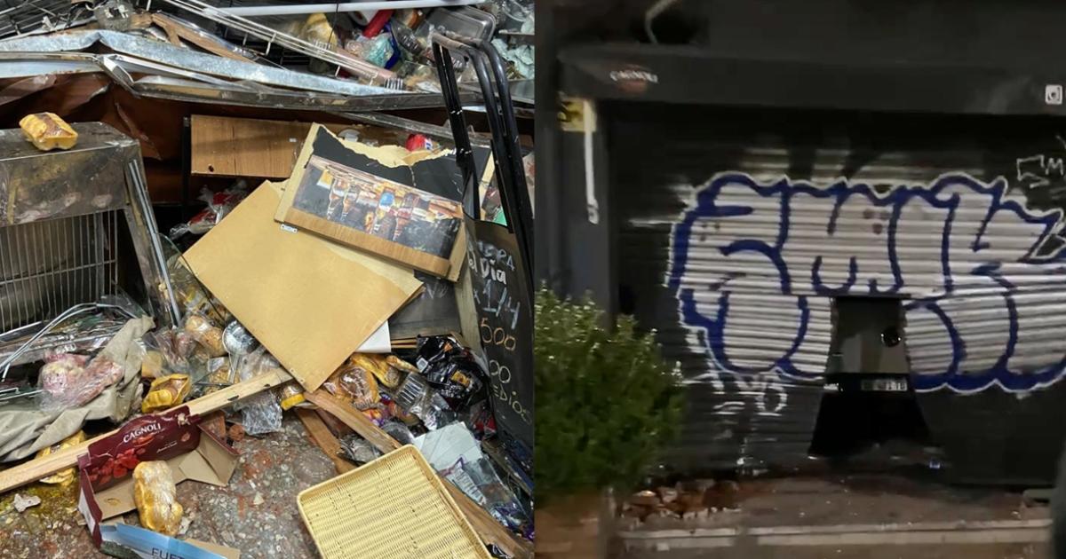 El local quedó destruido