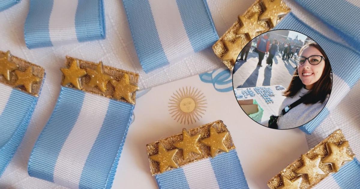 Melisa busca concientizar a la sociedad para que cada vez ms se utilicen las escarapelas