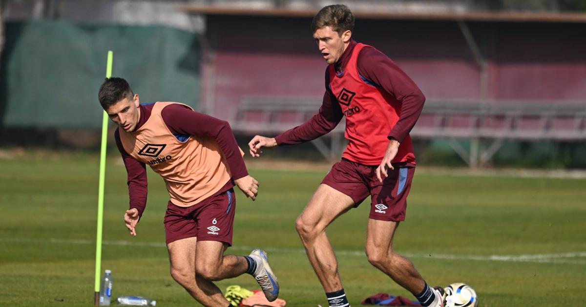 Primera prctica de Castillo en Lanús