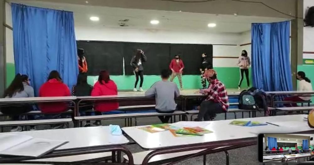 En pleno ensayo
