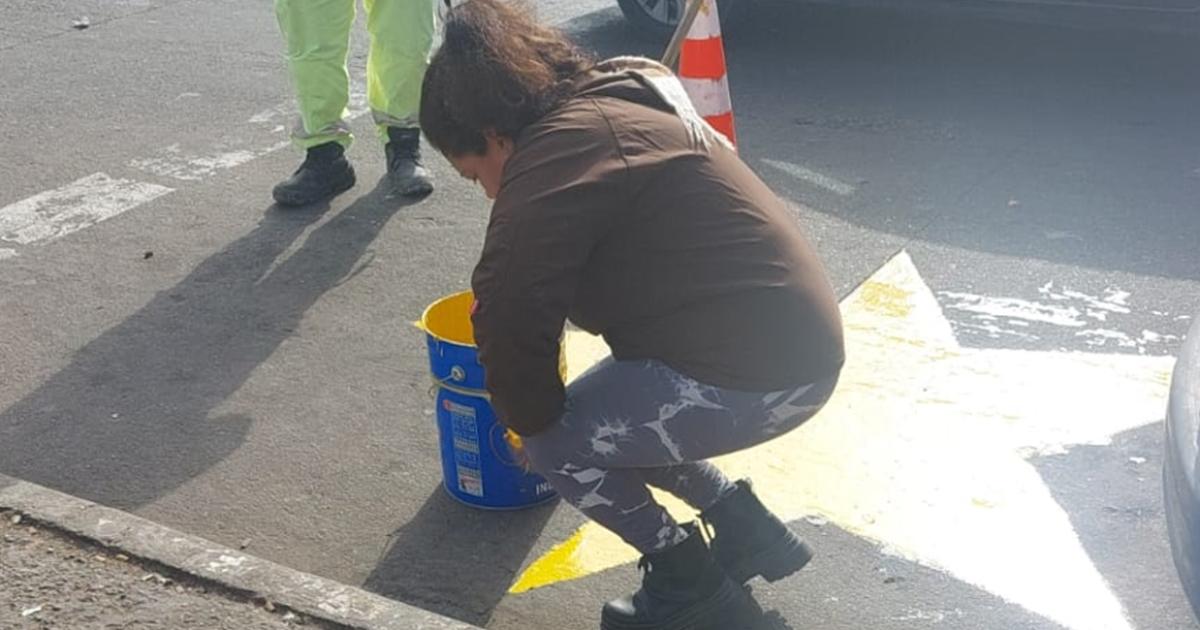 Repintaron la estrella amarilla sobre Boedo