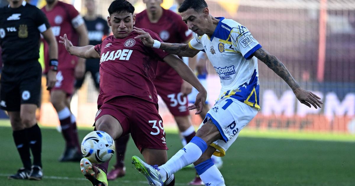 Di María anotó el gol del triunfo de Central ante Lanús