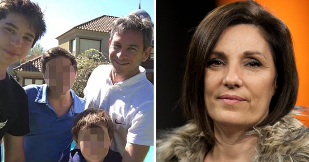 Pablo y sus tres hijos Su exmujer Andrea Vzquez