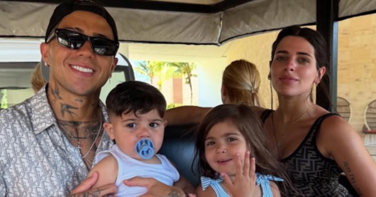 Enzo Fernndez en familia