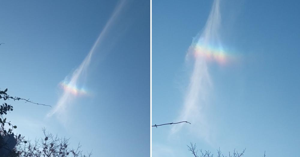 Un paisaje poco frecuente se pudo observar en el cielo lomense