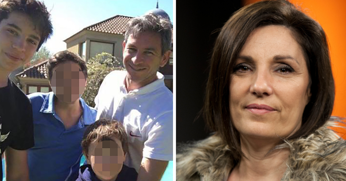 Pablo y sus tres hijos Su exmujer Andrea Vzquez