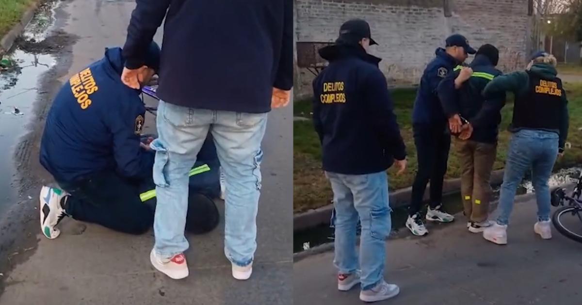 El momento de la detención del prófugo en las calles de Lomas