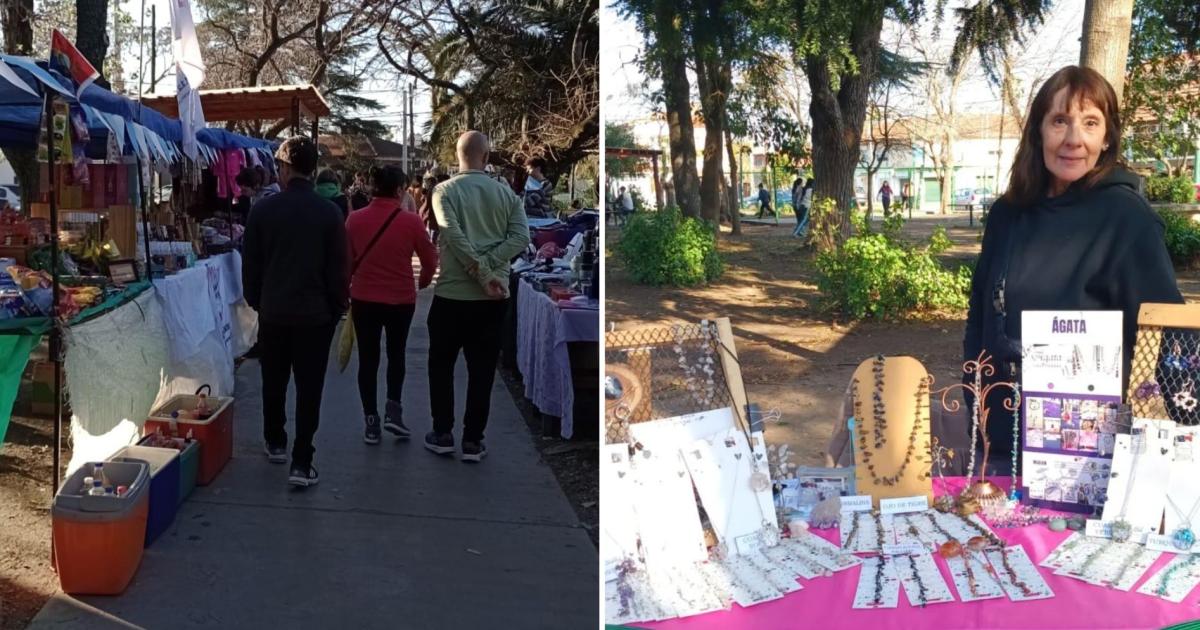 Las ferias de Temperley Tiene Memoria suelen realizarse semanalmente en la Plaza Colón