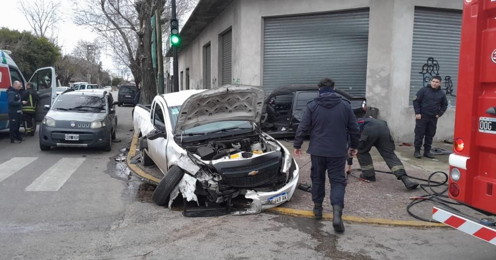 Así quedaron los vehículos tras el choque