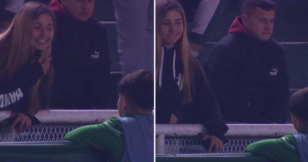 Maxi y Maitena captados por la trasmisión oficial