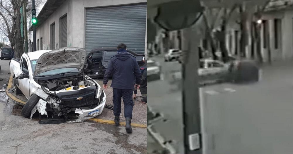 Apareció un video del violento choque