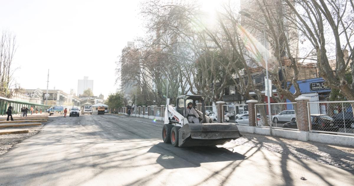 Pavimentaron el interior de la terminal con una nueva carpeta asfltica
