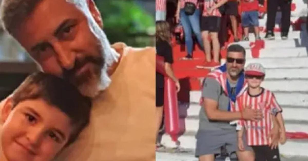 Alejandro y su hijo en un posteo del 23 de junio