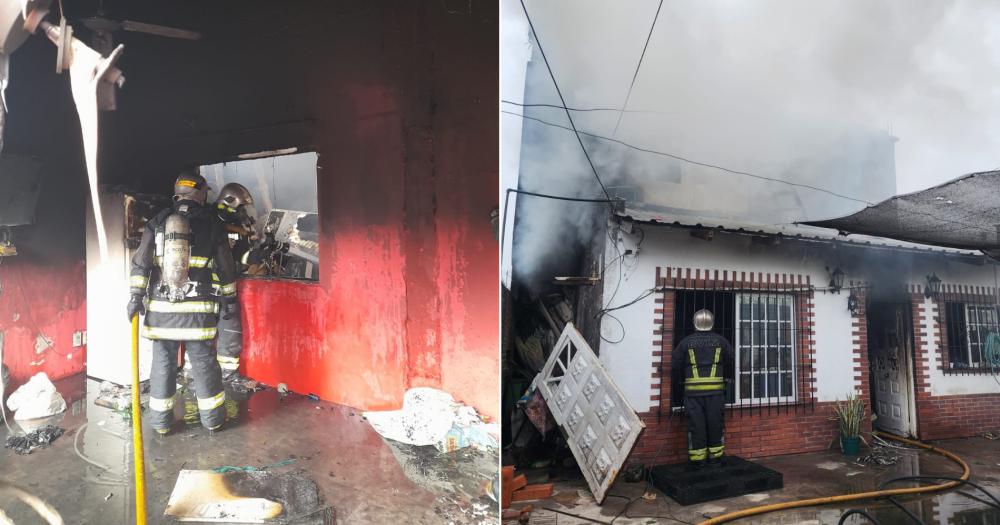 En el lugar del siniestro trabajaron tres dotaciones de bomberos