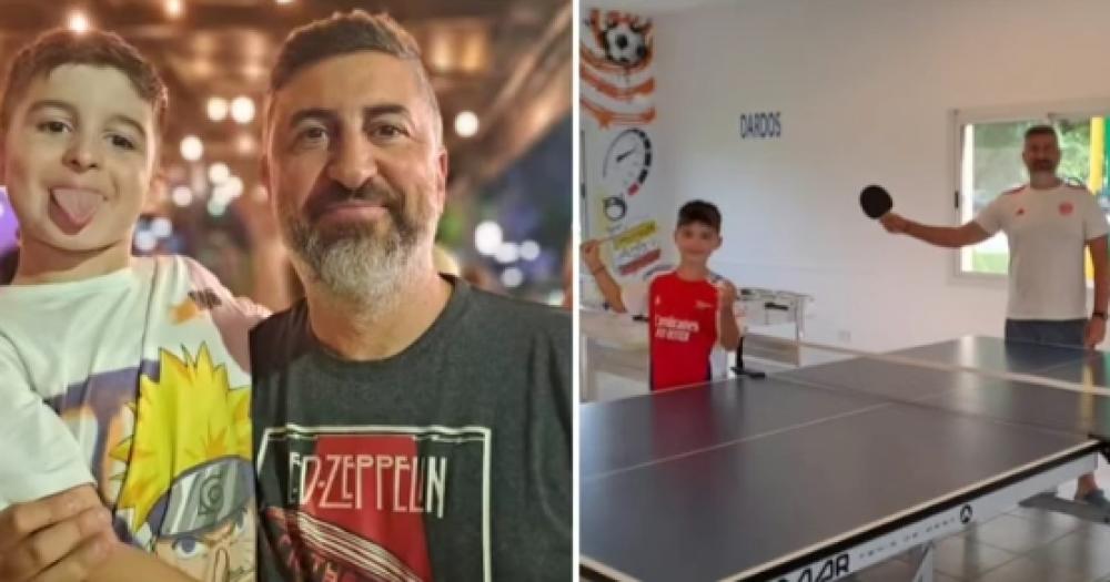 Alejandro y su hijo en un posteo del 23 de junio