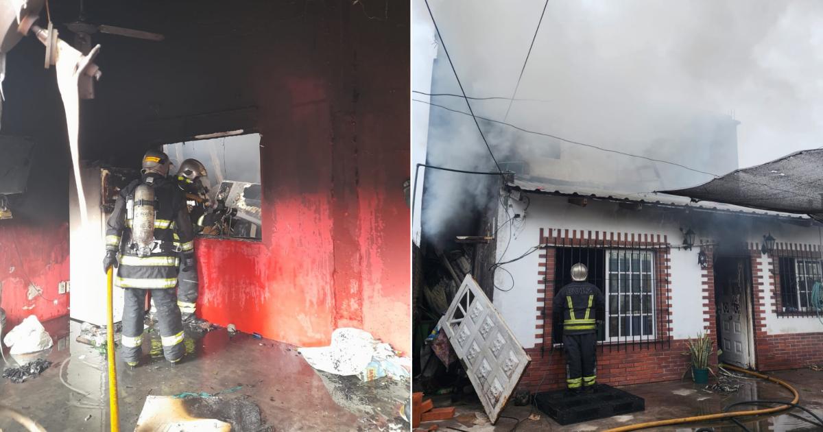En el lugar del siniestro trabajaron tres dotaciones de bomberos