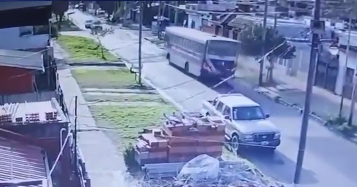 El accidente quedó grabado en una cmara de seguridad