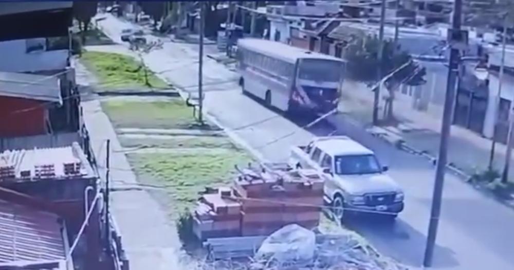 El accidente quedó grabado en una cmara de seguridad