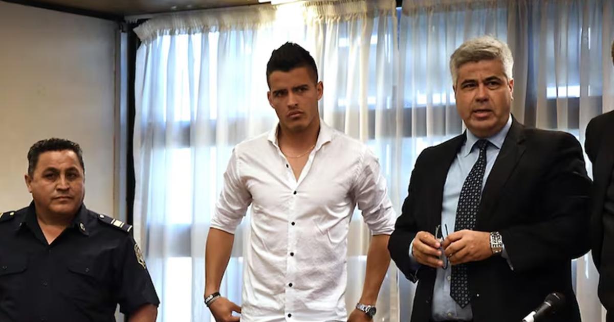 El futbolista durante el juicio por abuso sexual en Lomas