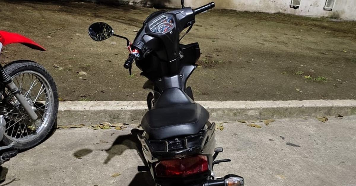 La moto recuperada por la Policía