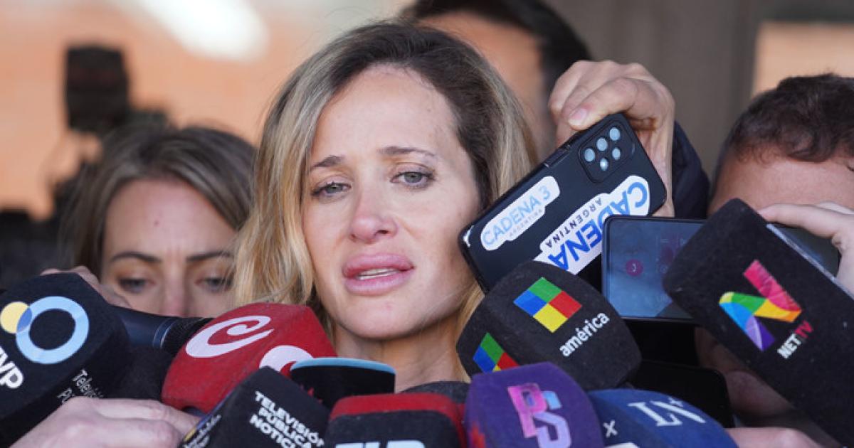 Julieta Prandi al salir de Tibunales