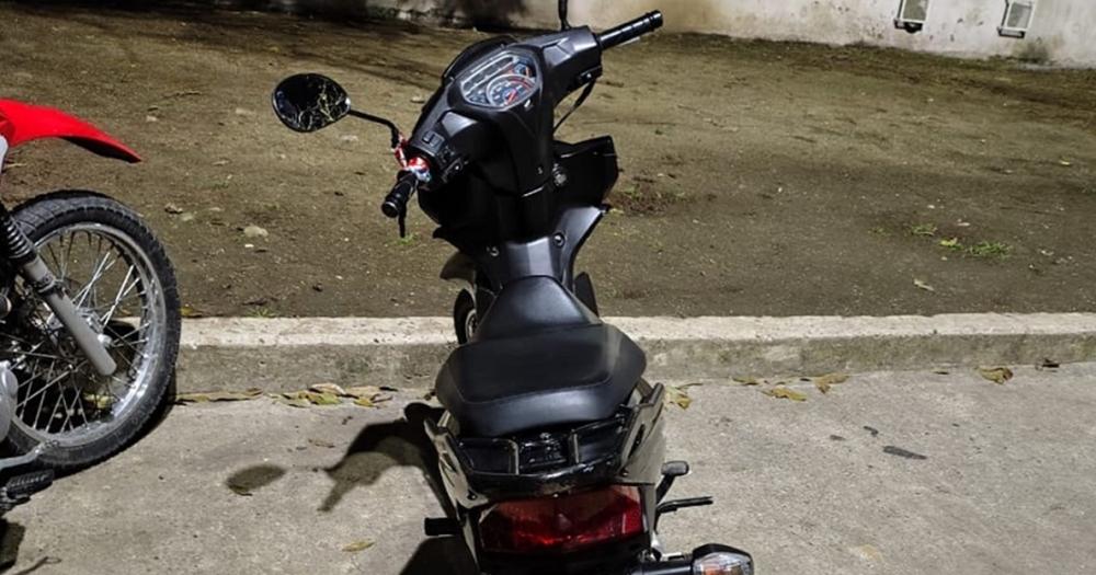 La moto recuperada por la Policía