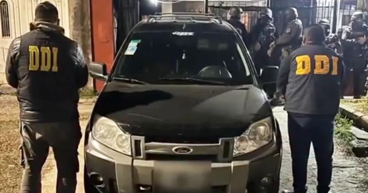 Camioneta incautada a los detenidos