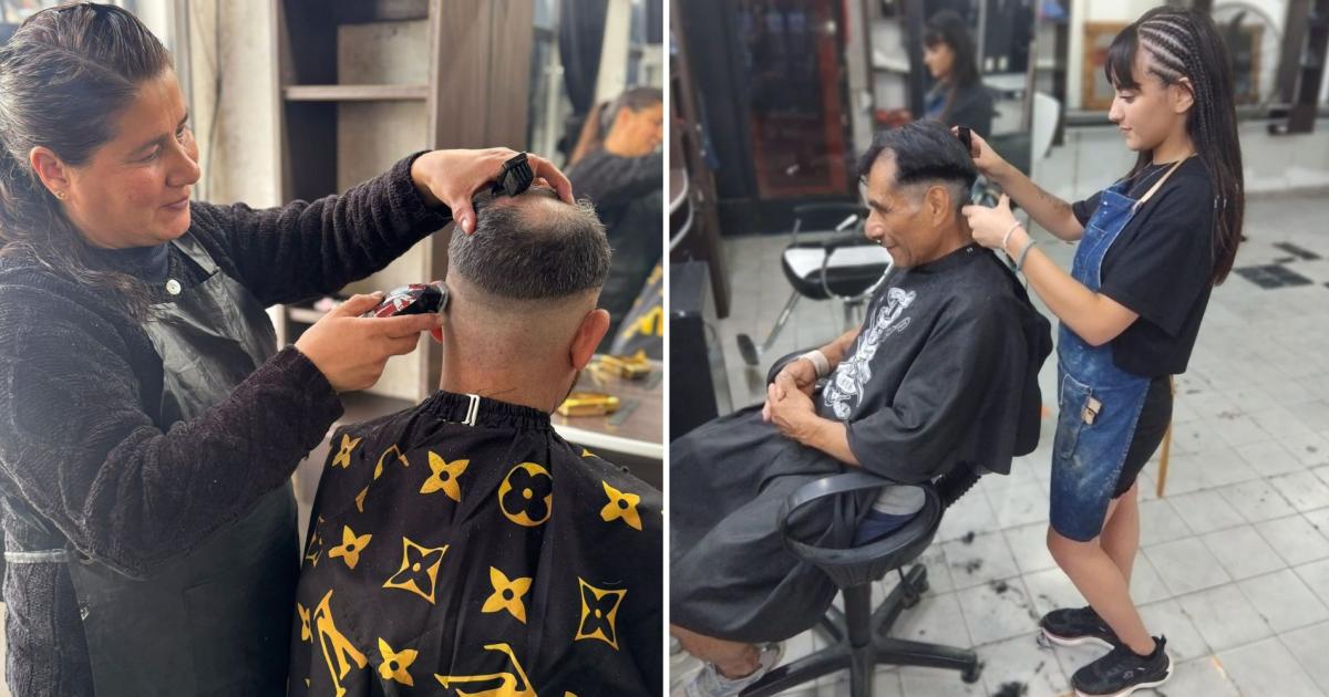 La peluquería ofrece los cortes gratuitos para los adultos mayores todos los martes y jueves