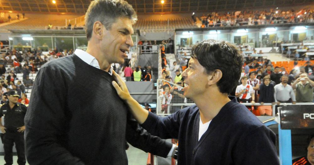 Pellegrino y Gallardo con un pasado en común ahora enfrentados como entrenadores de Lanús y de River