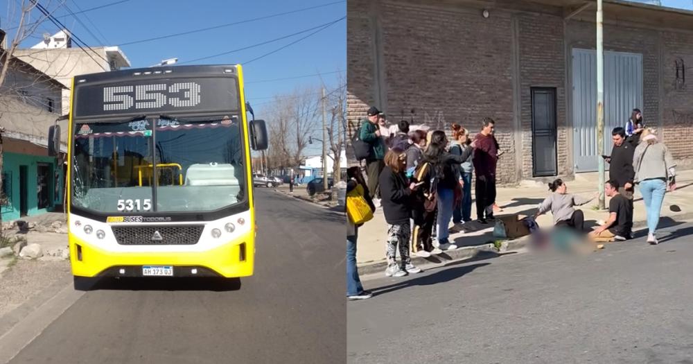 El hombre atropellado fue asistido por los vecinos