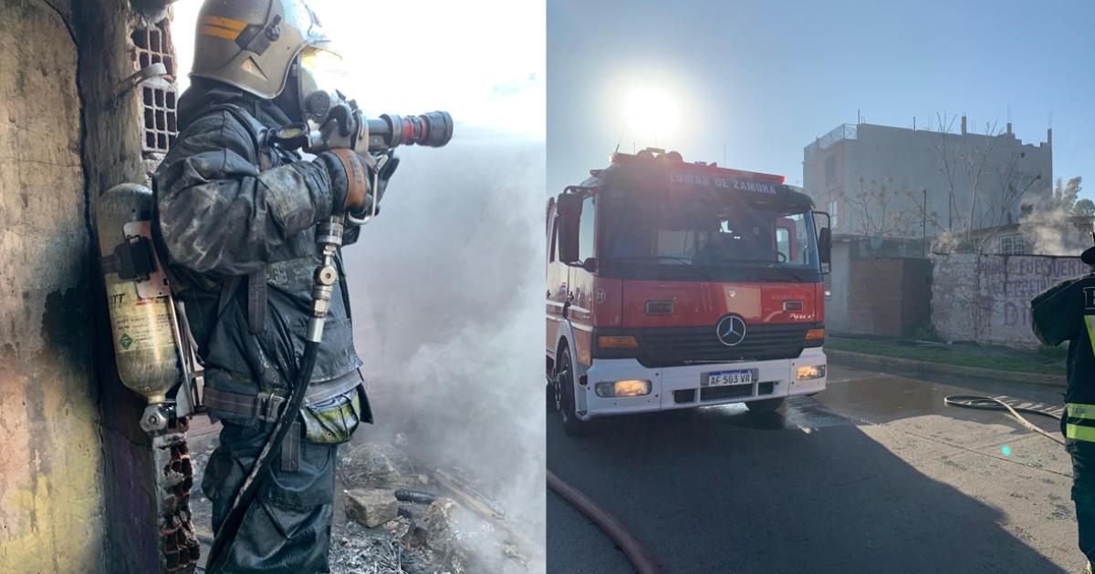 Los Bomberos de Lomas intervinieron en el lugar