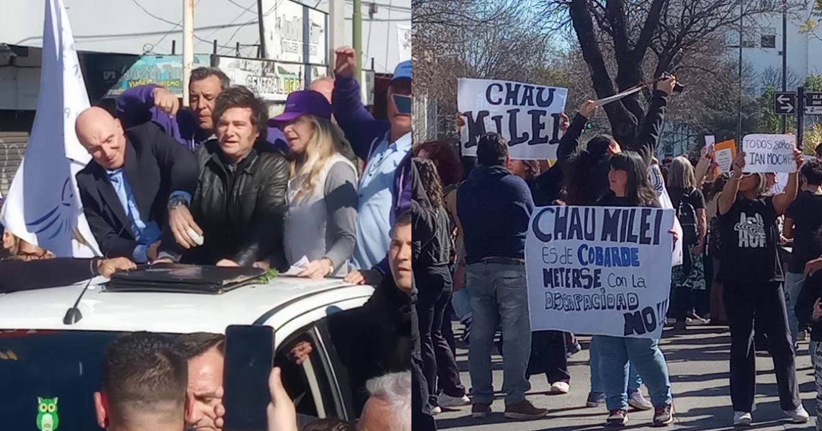 La caravana de Milei en Lomas duró menos de lo esperado