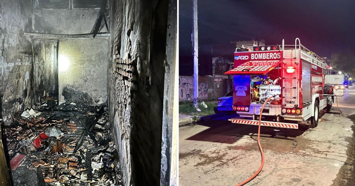El fuego causó estragos en varios ambientes de la casa