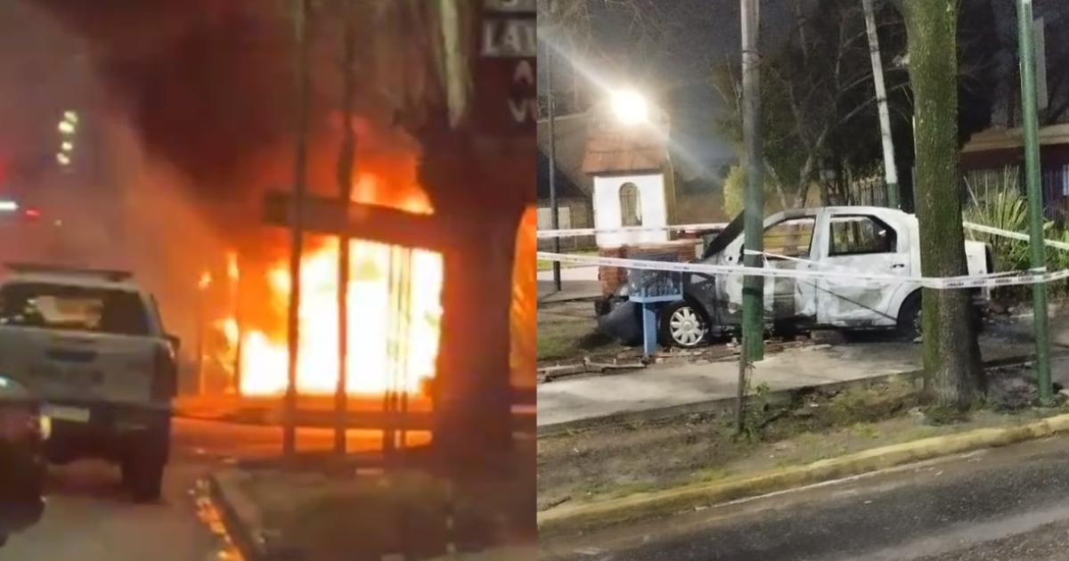 El auto se prendió fuego tras el choque
