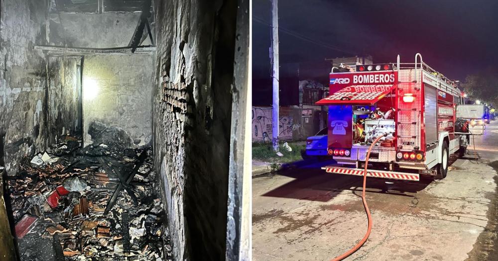 El fuego causó estragos en varios ambientes de la casa
