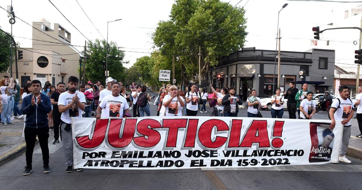 Marcha en el lugar donde fue atropellado Emiliano en 2022