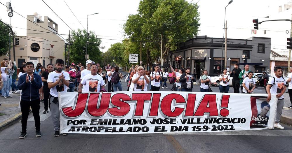 Marcha en el lugar donde fue atropellado Emiliano en 2022