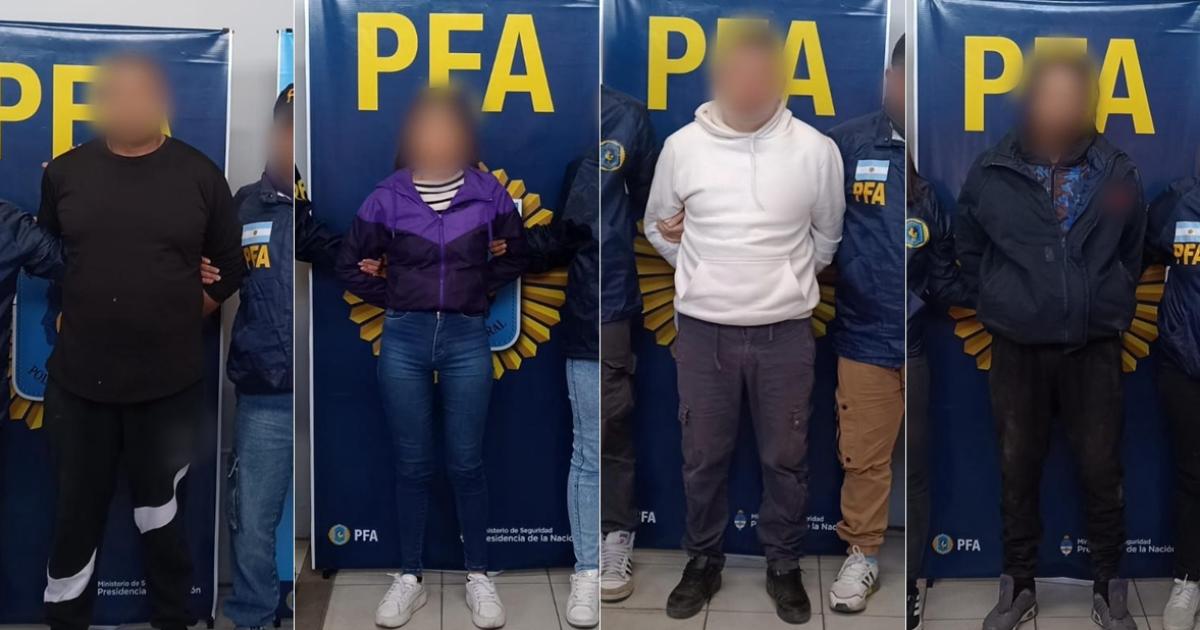 Cuatro de los nueve detenidos