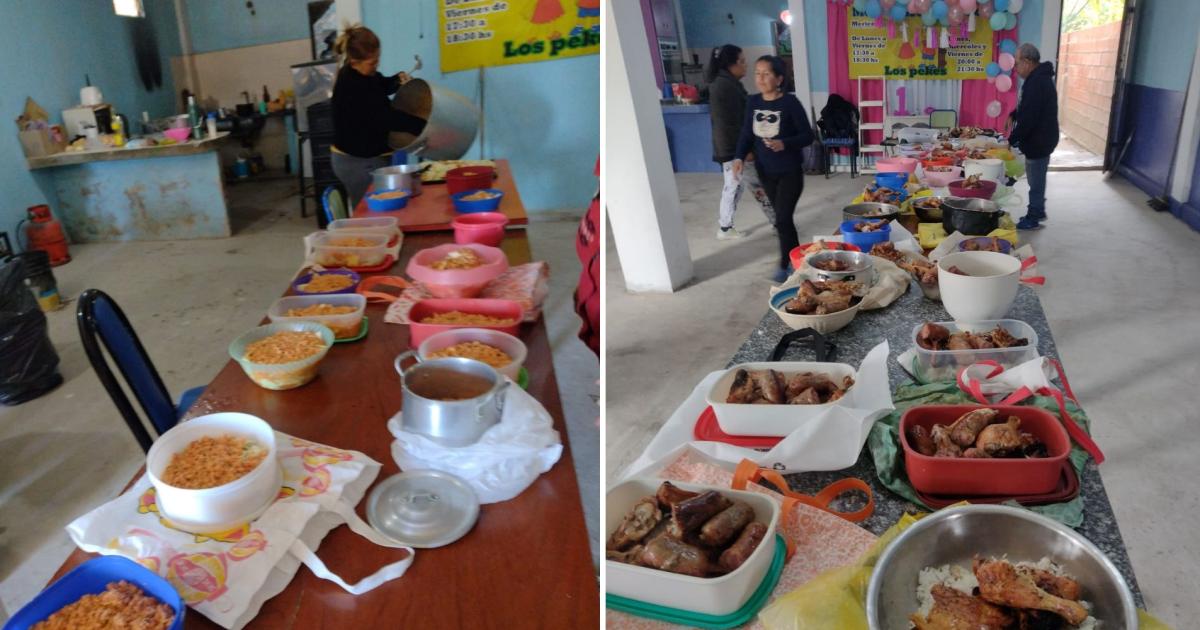 El comedor hace meriendas y almuerzos todas las semanas- a cada jornada asisten alrededor de 60 familias