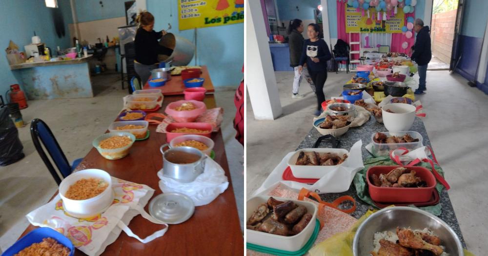 El comedor hace meriendas y almuerzos todas las semanas- a cada jornada asisten alrededor de 60 familias