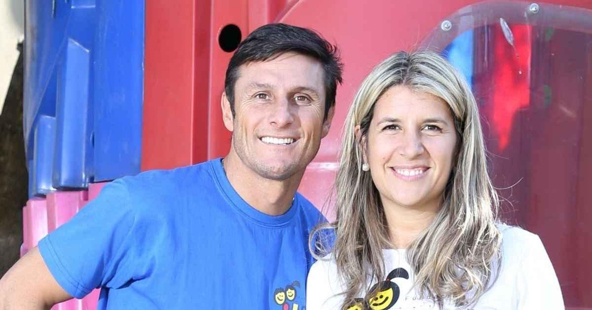 Javier Zanetti y Paula de la Fuente