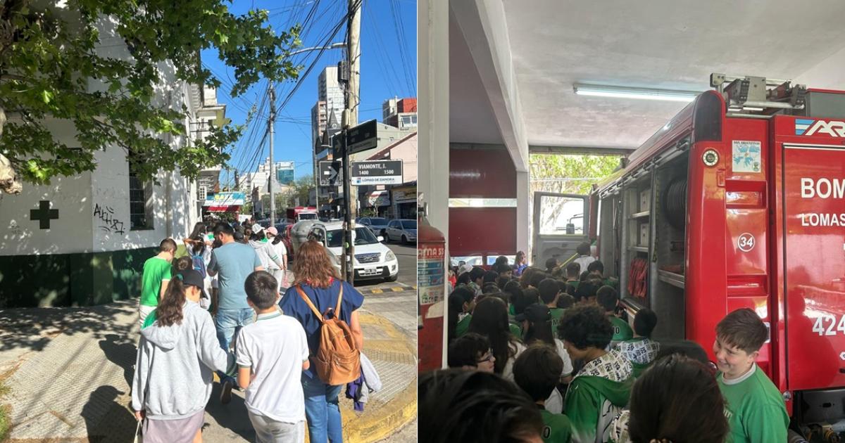 Los alumnos del Club Banfield y una salida educativa por el barrio