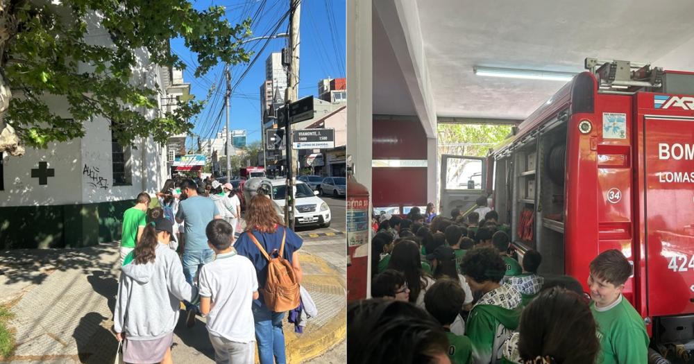 Los alumnos del Club Banfield y una salida educativa por el barrio