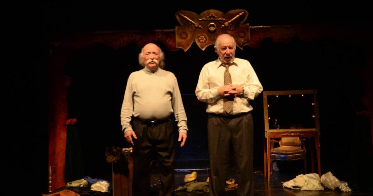Eduardo Nicolau y Eduardo Uranga en escena