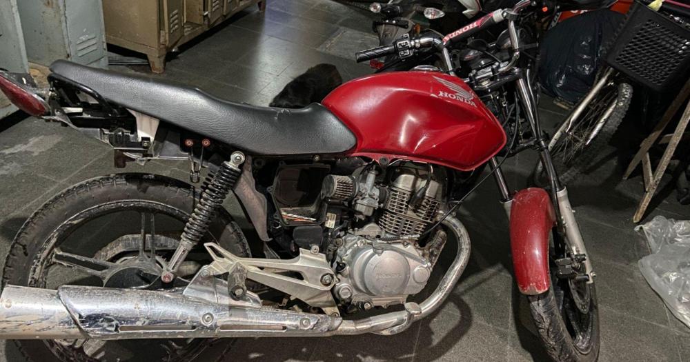 La moto incautada por la Policía
