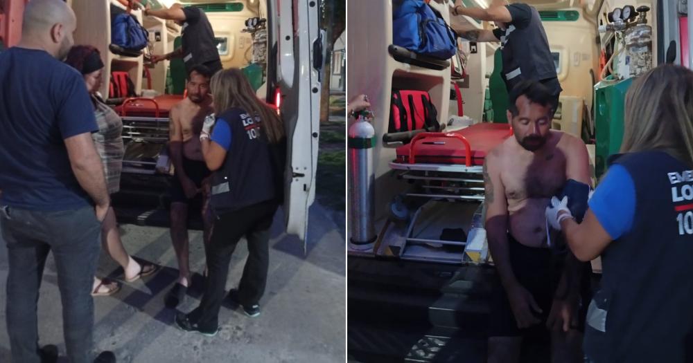 Personal de Emergencias 107 atendió a la víctima