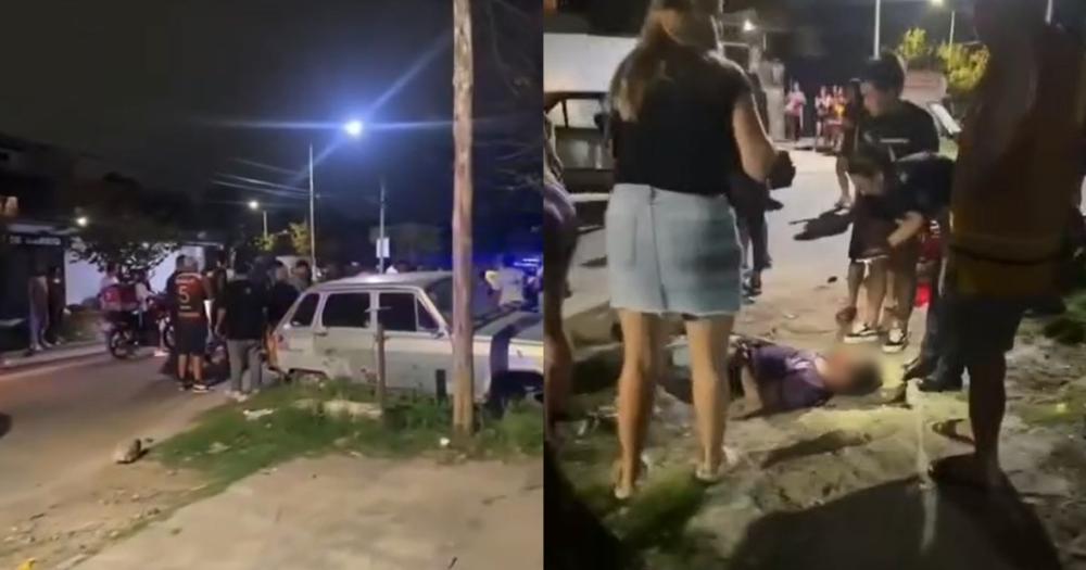 Los vecinos se acercaron para asistir a las víctimas