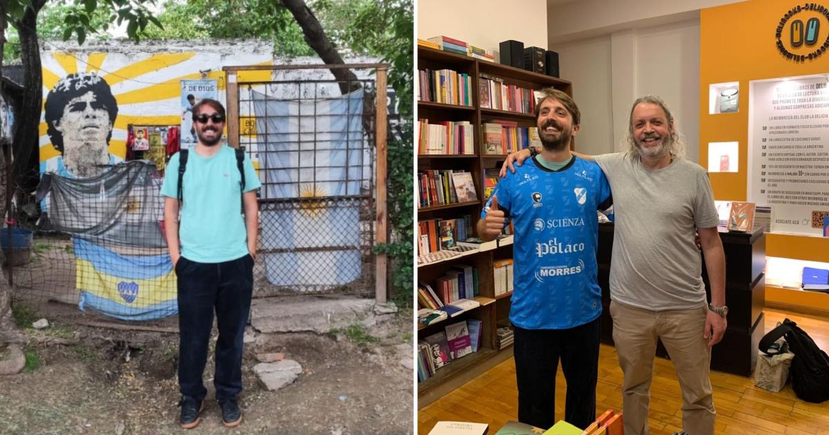 El escritor recorrió distintos espacios culturales de Lomas