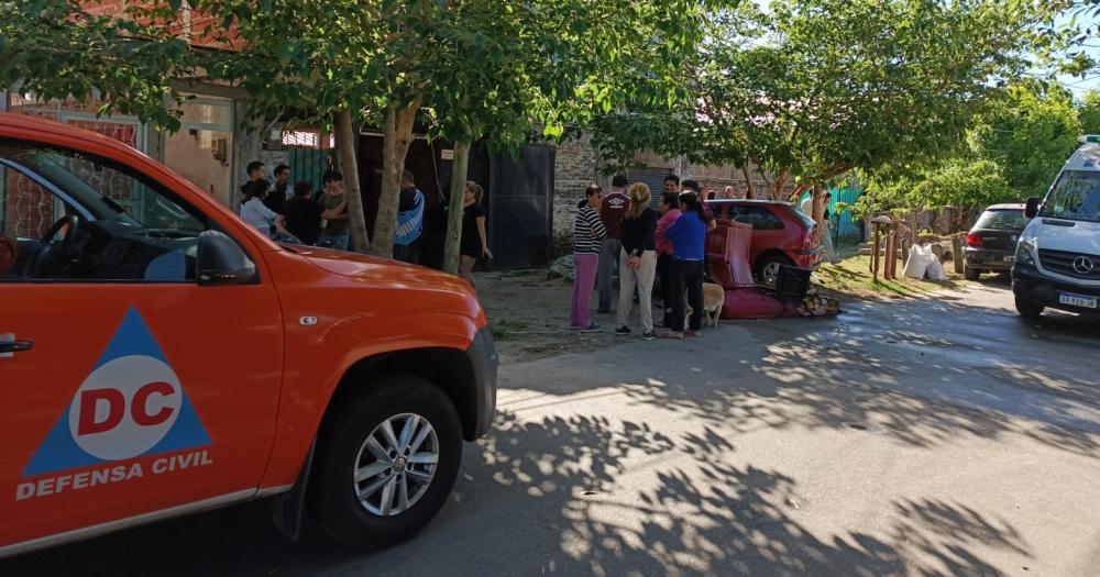 Defensa Civil trabajó en el lugar